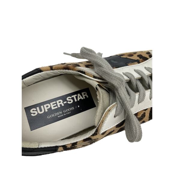 Golden Goose Black Leather Superstar Sneaker Size 9 - Picture 5 of 7